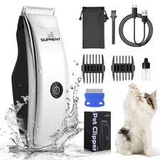 Dog Grooming Clippers for Matted Hair, Quiet Cat Hair Trimmer Kit for Long Fu...