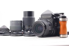  Near MINT Pentax 67 Late Model w/ 55mm  200mm Lenses  Accessories From JAPAN