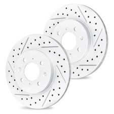 For Ford Fiesta 11-19 R1 Concepts Drilled & Slotted Front Brake Rotor Set