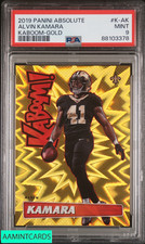 2019 PANINI ABSOLUTE KABOOM! ALVIN KAMARA #K-AK GOLD 9 OF 10 PSA 9 MINT