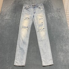 American Eagle Outfitters Super Stretch Jeans Women 10 Blue Denim Cotton Stretch