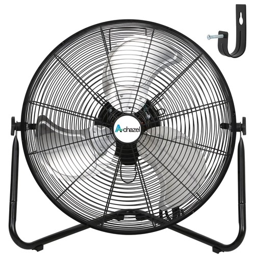 Achazel 20" High Velocity Floor Fan 5200 CFM 3-Speed Industrial Shop Garage Fan