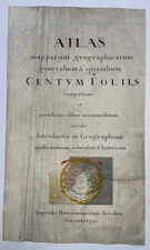 ATLAS 1751 HOMANN HRS LARGE ANTIQUE ENGRAVED TITLE PAGE 18TH CENTURY