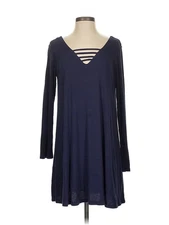 Olive and Oak Women Blue Casual Dress S