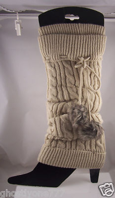 Beige leg warmers Icing one size fits most Leg warmer