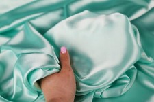 Mint Satin Charmeuse Fabric By The Yard 1765