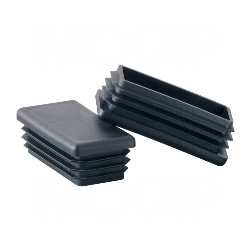 MOCAP Tapones de extremo Tapones para tubo rectangular de 1" x 2" Negro Lote al por mayor 1000 piezas Foto 2 de 3