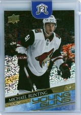 2020-21 Upper Deck Young Guns Rainbow Speckled Foil Rookie Michael Bunting