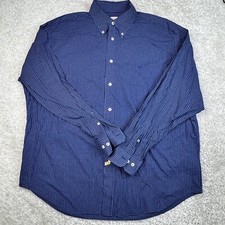 Brooks Brothers 346 Shirt Mens XL Blue Plaid Button Down OPS Long Sleeve