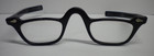 Vintage 50s 60s Black Frame Eye Glasses Unusual High Nose Bridge Nerd Movie TV