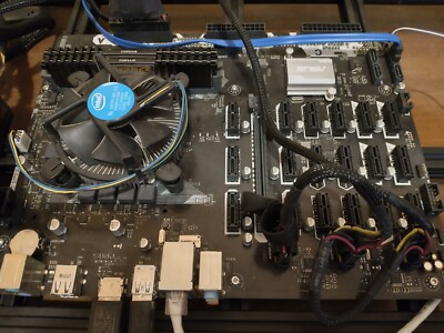 ASUS B250 Mining Expert LGA 1151 Intel Motherboard Combo CPU 8gb ram, CPU Cooler