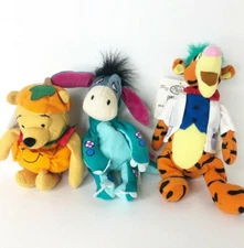Disney Bean Stuffed Halloween Dinosaur Eeyore Mad Scientist Tigger Pumpkin Pooh