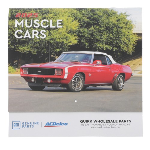 2025 GM MUSCLE CAR CALENDAR CHEVROLET PONTIAC BUICK OLDSMOBILE NOVA SS