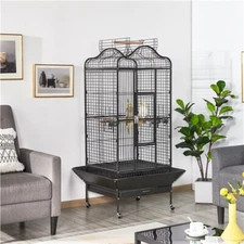 63" Open Playtop Bird Cages for Mini Macaws Cockatoos Cockatiels Conures, Large