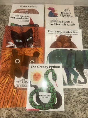 Eric Carle Lot Of 9 Books Teacher Classroom Library Set Classic Kids Favorites