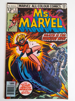 Ms. Marvel #3 Mar 1977 FINE 6.0 ''The Lady's Not For Killing!''