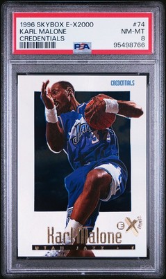 1996-97 EX2000 Credentials Karl Malone /499 Psa 8