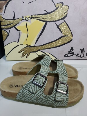 Natural Walk By Esmara Sage Green Flatfoam Slide On Sandal 8M