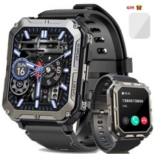 2024 New Blood Pressure Smart Watch Men Military Fitness Tracker Wristwatch