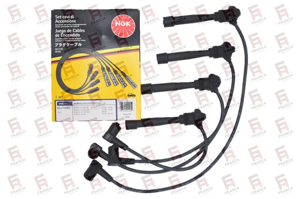 Kit 4 Cavi Fili Accensione Candela Fiat Seicento 1.1 54 CV 1998/2010 - Imagen 2 de 3