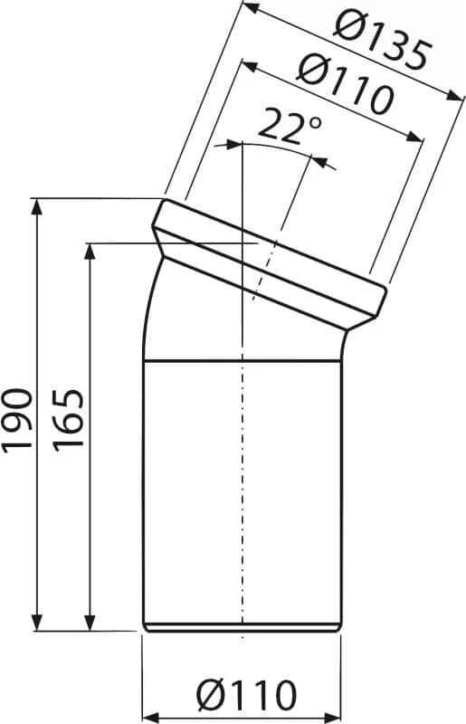 WC Bogen Anschlussbogen Abflussrohr Rohrbogen Anschlusstutzen - Bild 3 von 4