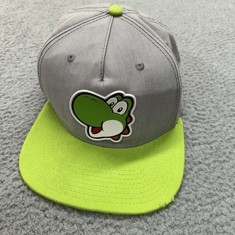 Super Mario Bros Yoshi Dino Flat Bill Baseball Cap Gaming Hat Strap Back