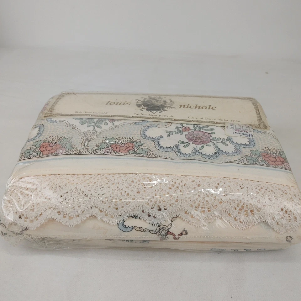 LOUIS NICHOLE UTICA DOBLE SÁBANA PLANA POMPADOUR Floral Cottage Shabby Chic Foto 2 de 4
