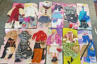 FAT-CATZ-COPY-CATZ 3x MODE PUPPEN KLEIDUNG HOSE KLEID VOLL OUTFIT SET KOSTENLOSE P&P UK VERKÄUFER