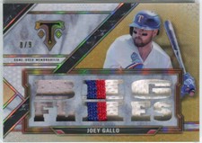 2021 JOEY GALLO TOPPS TRIPLE THREADS RELICS GOLD PATCH BIG FLIES CARD 8/9!