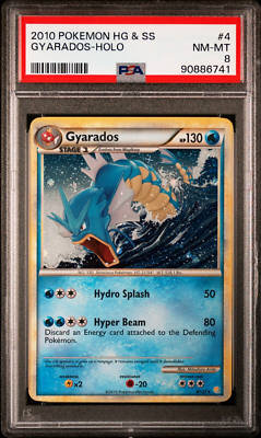 PSA 8 NM-MINT Gyarados 4/123 (HeartGold SoulSilver) Holo Rare
