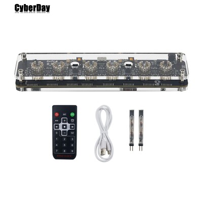 IN-8 Nixie Tube Clock Base with Colon Tube and Remote Control for 6-bit Glow