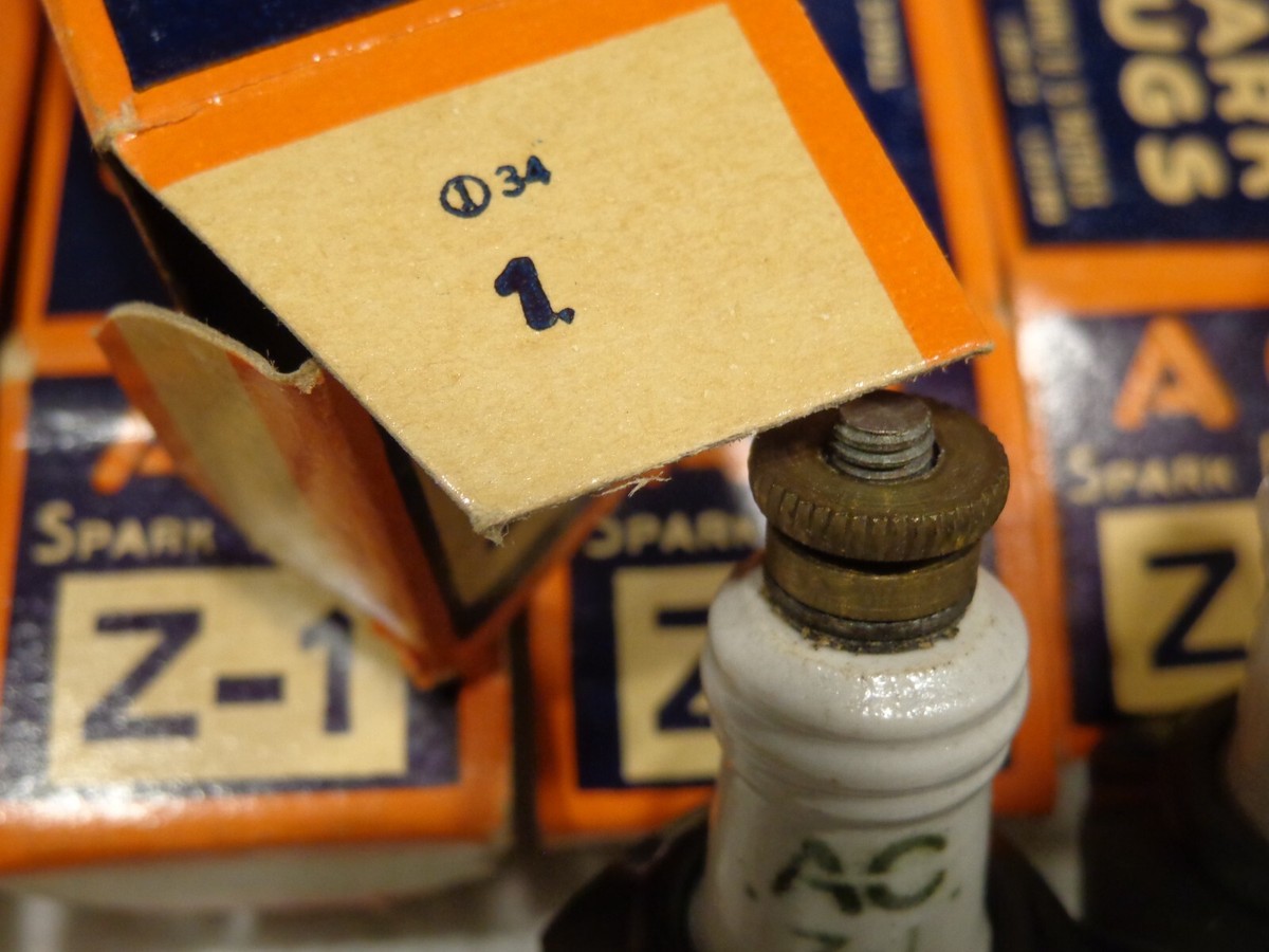 8) ..'NOS' Antique AC - 'Z-1'.. Spark Plugs .. Circa 1934 | eBay