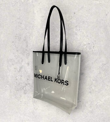 Michael Kors MK Tasche Shopper Jet Set The Michael Bag Schwarz Transparent NEU
