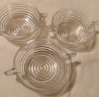 (3) Vintage "Anchor Hocking Manhattan" Clear Depression Sherbet Dessert Bowls