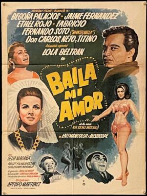 F967      BAILA MI AMOR, original Mexican poster 1963 Lola Beltran