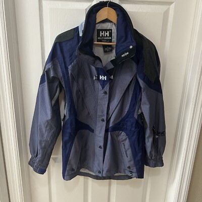 Vintage 90 s Helly Hansen Equipe Purple Gray Black Small Ski Jacket Full Zip