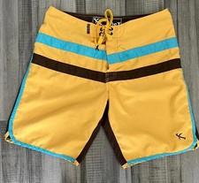 Y2K Lost Boardshorts Yellow/Brown Vintage Style