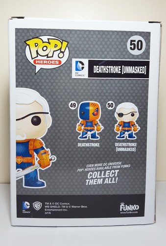 Funko Pop Deathstroke Unmasked # 50 DC Comics Heroes Vinyl Figure - Picture 5 of 5