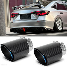 2.5 Inlet 3.5 Outlet Carbon Fiber Exhaust End Tips For Honda Civic 11th Gen
