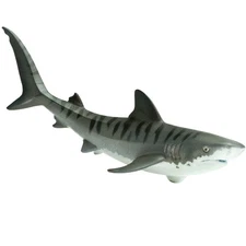 Safari Ltd. Tiger Shark Figurine - Detailed 4.5 Plastic Model Figure - Fun Ed...