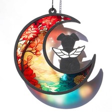 Dog Memorial Suncatcher, Dog Memorial Gifts for Loss of Dogs, Custom with Nam...