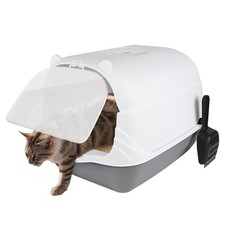 Extra Large Enclosed Cat Litter Tray Filter Box Hooded Large Scoop Toilet Potty