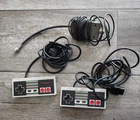 2 Vintage Nintendo NES Controllers With RF Adapter