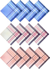 12 Pack Men'S Handkerchiefs Classic Handkerchiefs for Men Pocket Square Assorted
