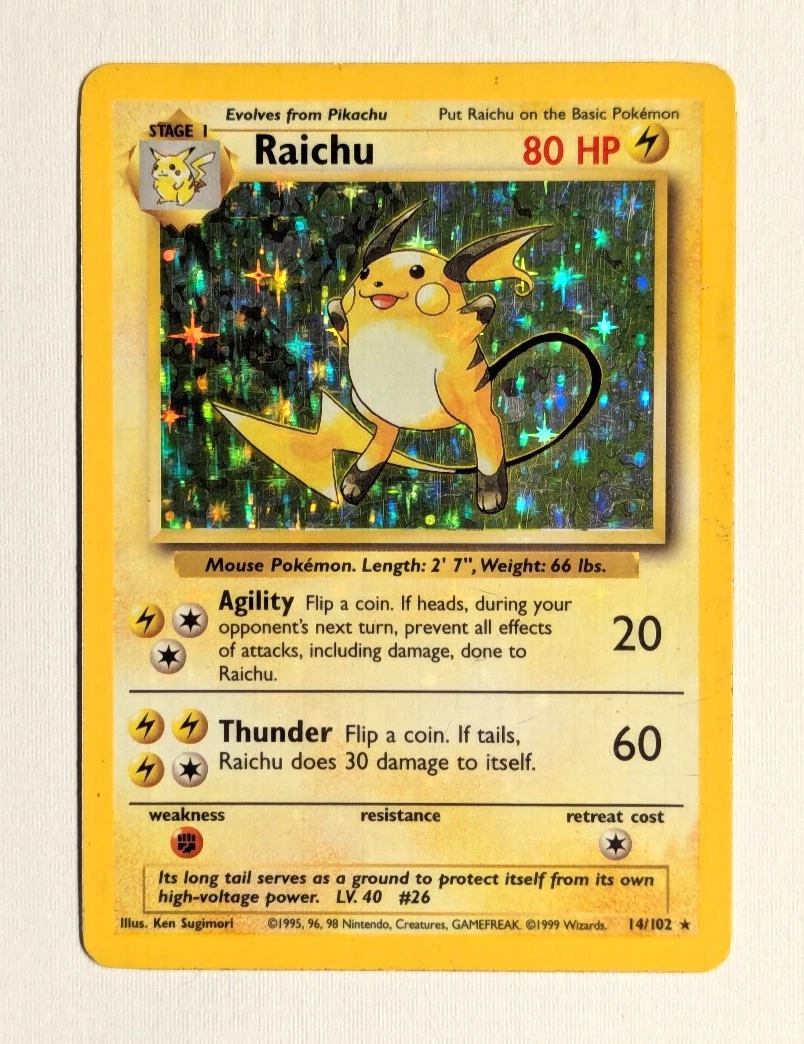 Raichu Pokémon TCG Cards for sale