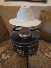 Vtg Stetson 7X Clear Beaver 50 - Silver Western Cowboy Hat - Sz 7 1/8 (W/ Box)