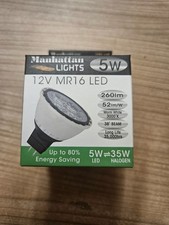 6 x MR16 LED Bulbs 5W = 35W 3000K 260LM