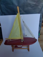 Small Ornamental Sail Boat With Collapsible Sails