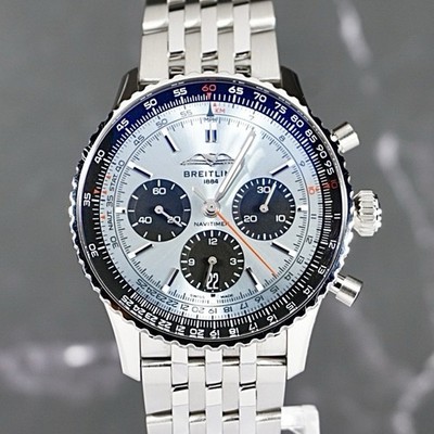 Breitling Navitimer B01 Chronograph 43 Ice Blue Dial AB0138 Full Set