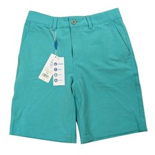 NEW Southern Tide T3 Gulf Shorts Blue Boys Size 10 Heather Tidal Wave Teal UPF